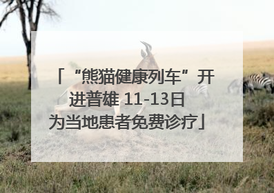 “熊猫健康列车”开进普雄 11-13日为当地患者免费诊疗