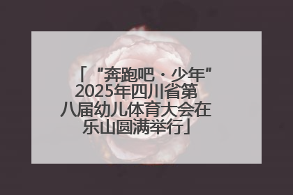 “奔跑吧・少年”2025年四川省第八届幼儿体育大会在乐山圆满举行