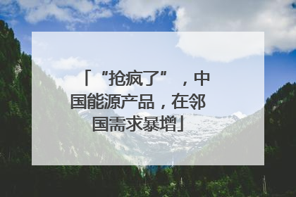 “抢疯了”，中国能源产品，在邻国需求暴增