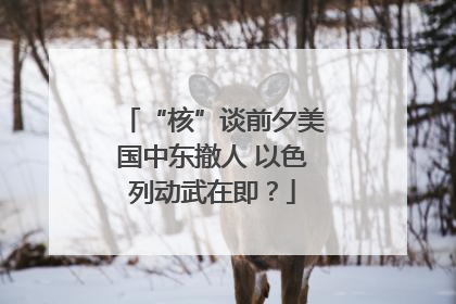 “核”谈前夕美国中东撤人 以色列动武在即？