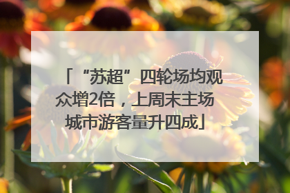 “苏超”四轮场均观众增2倍，上周末主场城市游客量升四成