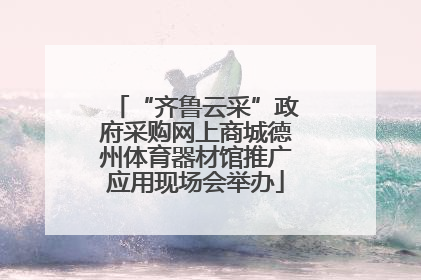 “齐鲁云采”政府采购网上商城德州体育器材馆推广应用现场会举办