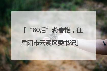 “80后”蒋春艳，任岳阳市云溪区委书记
