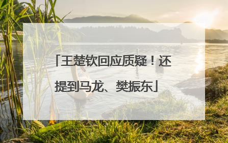王楚钦回应质疑！还提到马龙、樊振东