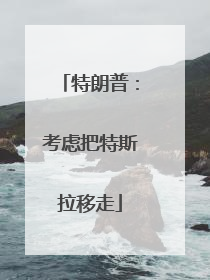 特朗普：考虑把特斯拉移走