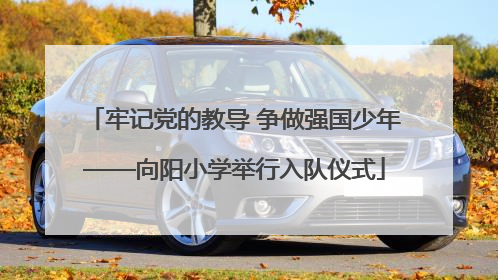 牢记党的教导 争做强国少年——向阳小学举行入队仪式