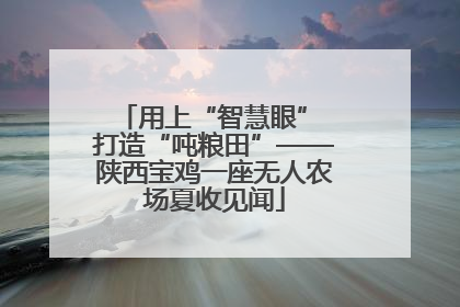 用上“智慧眼” 打造“吨粮田”——陕西宝鸡一座无人农场夏收见闻