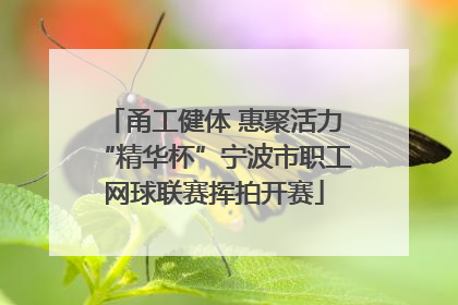 甬工健体 惠聚活力“精华杯”宁波市职工网球联赛挥拍开赛