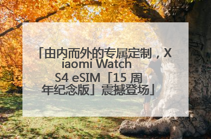 由内而外的专属定制，Xiaomi Watch S4 eSIM「15 周年纪念版」震撼登场