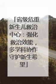 省级危重新生儿救治中心：强化救治效能，多学科协作守护新生希望
