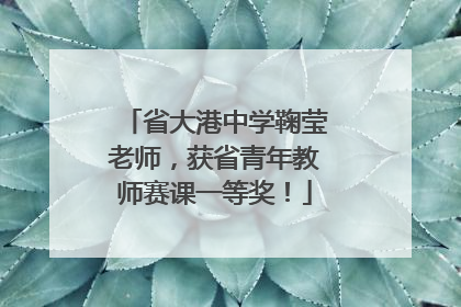 省大港中学鞠莹老师，获省青年教师赛课一等奖！