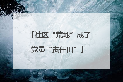 社区“荒地”成了党员“责任田”