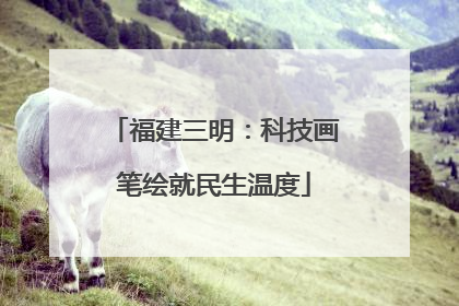 福建三明：科技画笔绘就民生温度