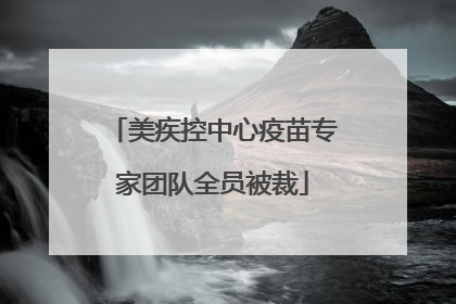 美疾控中心疫苗专家团队全员被裁