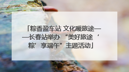 粽香盈车站 文化暖旅途——长春站举办 “美好旅途‘粽’享端午”主题活动