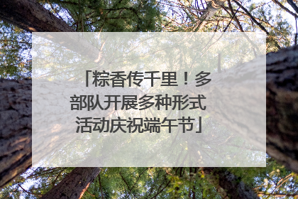 粽香传千里！多部队开展多种形式活动庆祝端午节
