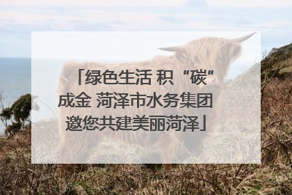 绿色生活 积“碳”成金 菏泽市水务集团邀您共建美丽菏泽