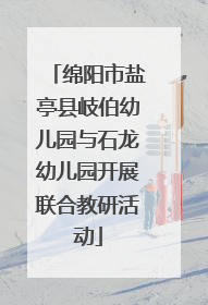 绵阳市盐亭县岐伯幼儿园与石龙幼儿园开展联合教研活动