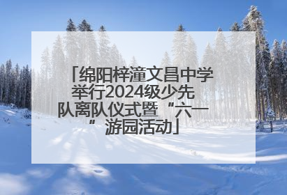 绵阳梓潼文昌中学举行2024级少先队离队仪式暨“六一”游园活动