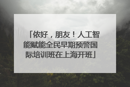 侬好，朋友！人工智能赋能全民早期预警国际培训班在上海开班
