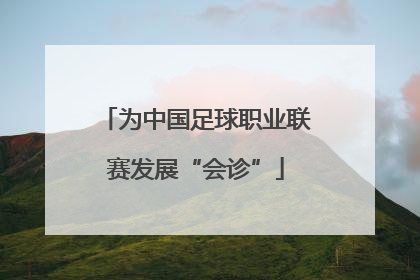 为中国足球职业联赛发展“会诊”