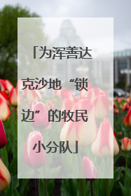 为浑善达克沙地“锁边”的牧民小分队