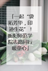 一起“袋拓芳华，印迹生花”！衡阳师范学院志愿同行暖童心