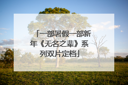 一部暑假一部新年《无名之辈》系列双片定档
