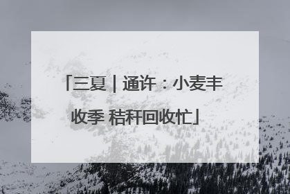 三夏｜通许：小麦丰收季 秸秆回收忙