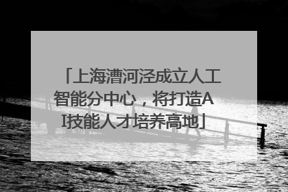 上海漕河泾成立人工智能分中心，将打造AI技能人才培养高地