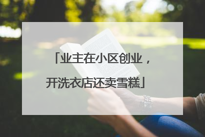 业主在小区创业，开洗衣店还卖雪糕