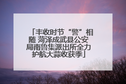 丰收时节“警”相随 菏泽成武县公安局南鲁集派出所全力护航大蒜收获季