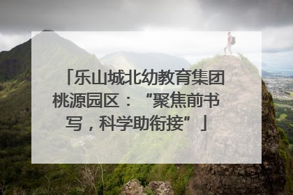 乐山城北幼教育集团桃源园区：“聚焦前书写，科学助衔接”