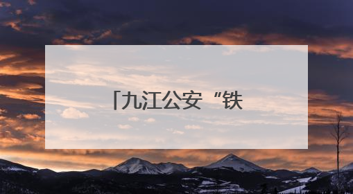 九江公安“铁腕护江”绘就长江生态新画卷