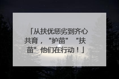 从扶优惩劣到齐心共育，“护苗”“扶苗”他们在行动！