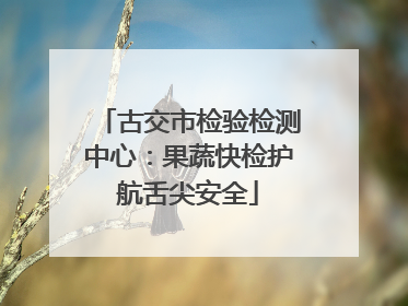 古交市检验检测中心：果蔬快检护航舌尖安全