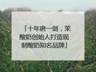 十年磨一剑，茉酸奶创始人打造现制酸奶知名品牌