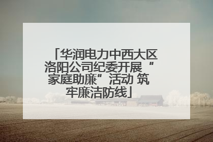 华润电力中西大区洛阳公司纪委开展“家庭助廉”活动 筑牢廉洁防线
