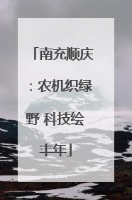 南充顺庆：农机织绿野 科技绘丰年