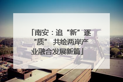 南安：追“新”逐“质” 共绘两岸产业融合发展新篇