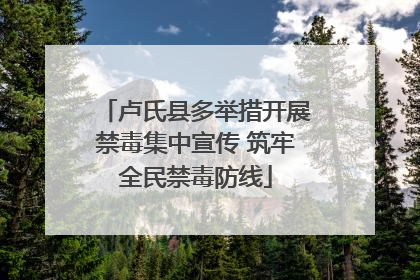 卢氏县多举措开展禁毒集中宣传 筑牢全民禁毒防线