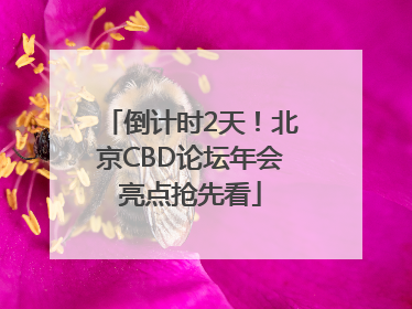 倒计时2天！北京CBD论坛年会亮点抢先看