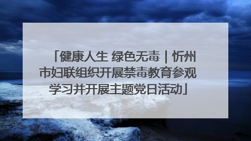健康人生 绿色无毒｜忻州市妇联组织开展禁毒教育参观学习并开展主题党日活动