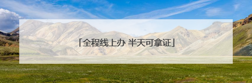 全程线上办 半天可拿证
