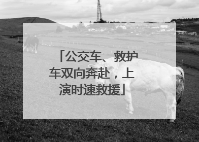 公交车、救护车双向奔赴，上演时速救援