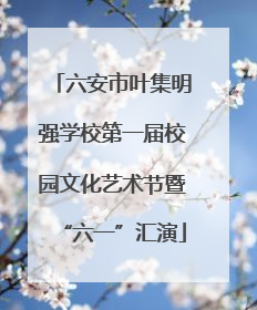 六安市叶集明强学校第一届校园文化艺术节暨“六一”汇演