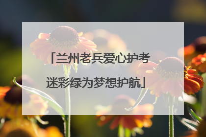 兰州老兵爱心护考 迷彩绿为梦想护航