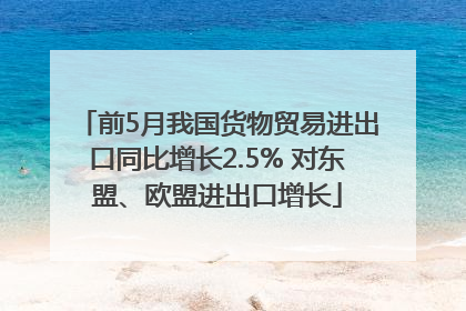 前5月我国货物贸易进出口同比增长2.5% 对东盟、欧盟进出口增长