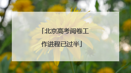 北京高考阅卷工作进程已过半
