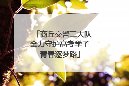 商丘交警二大队全力守护高考学子青春逐梦路